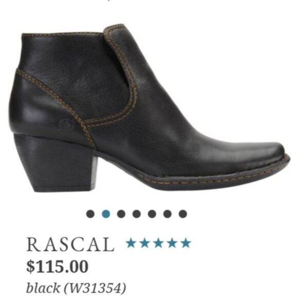 Born Rascal Pull On Black Ankle Boot Size 8.5 - Picture 1 of 12